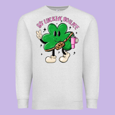 So Luckin Boujee Premium Sweatshirt Designed By Maliassmallbusiness