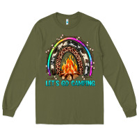 Army Green let's go camping rainbow Long Sleeve Tee - JahusDesignShop