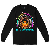 Black let's go camping rainbow Long Sleeve Tee - JahusDesignShop