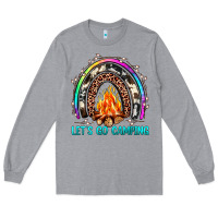 Heather Grey let's go camping rainbow Long Sleeve Tee - JahusDesignShop
