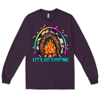 Plum let's go camping rainbow Long Sleeve Tee - JahusDesignShop