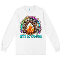 White let's go camping rainbow Long Sleeve Tee - JahusDesignShop