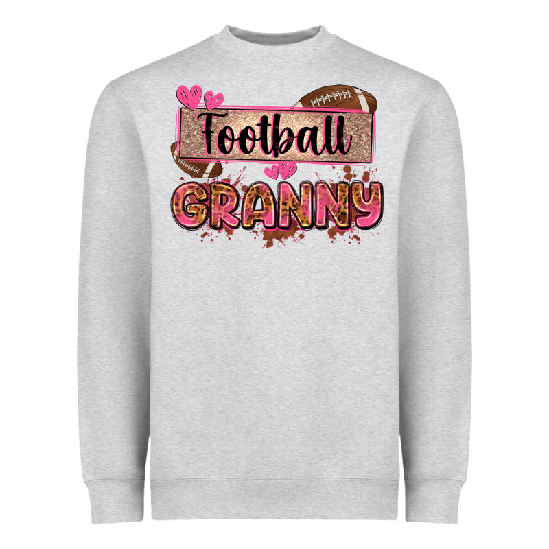 Football Granny With Leopard Heavyweight Sweatshirt by Zillion Design Studio | Teevron
