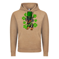 Vintage Coffee st. patrick's day lucky dachshund puppy Vintage Hoodie - RanaPortraitStore