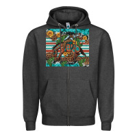 Charcoal Heather bucking bronco cowboy rodeo cactus and sunflowers Zipper Hoodie - Artiststas