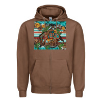 Chestnut bucking bronco cowboy rodeo cactus and sunflowers Zipper Hoodie - Artiststas