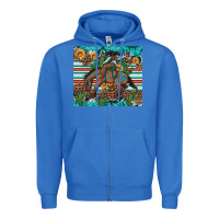 True Royal bucking bronco cowboy rodeo cactus and sunflowers Zipper Hoodie - Artiststas