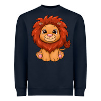 Navy lion Heavyweight Sweatshirt - texasbilliewilder