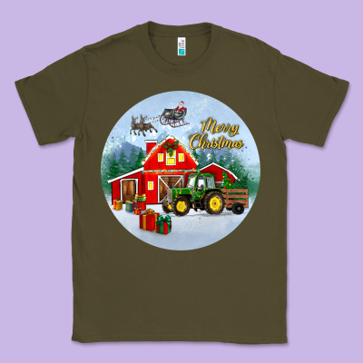 Merry Christmas Small Town Christmas Ornament Classic Tee Designed By Bundleandbundleshop