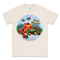 Natural merry christmas small town christmas ornament Classic Tee - BundleAndBundleShop