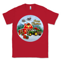 Red merry christmas small town christmas ornament Classic Tee - BundleAndBundleShop