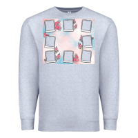 Heather Grey add your text photo collage life Premium Sweatshirt - MaliasSmallBusiness