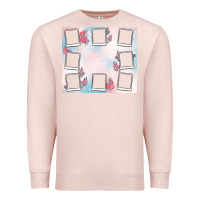 Pale Pink add your text photo collage life Premium Sweatshirt - MaliasSmallBusiness