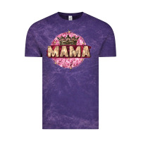 Cloud Purple mama with round leopard Vintage Tee - Zillion Design Studio