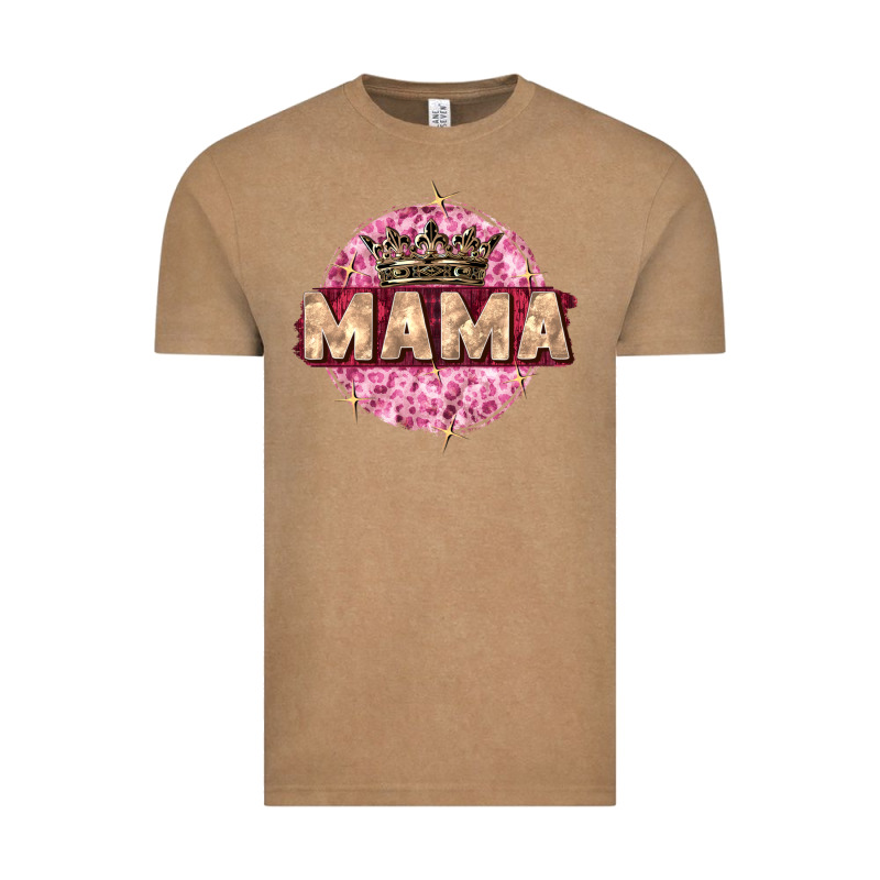 Mama With Round Leopard Vintage Tee by Zillion Design Studio | Teevron