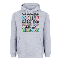 Heather Grey people dont need to be sober and drugfree to deserve food Heavyweight Hoodie - MaliasSmallBusiness