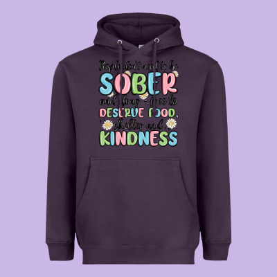 People Dont Need To Be Sober And Drugfree To Deserve Food Heavyweight Hoodie Designed By Maliassmallbusiness