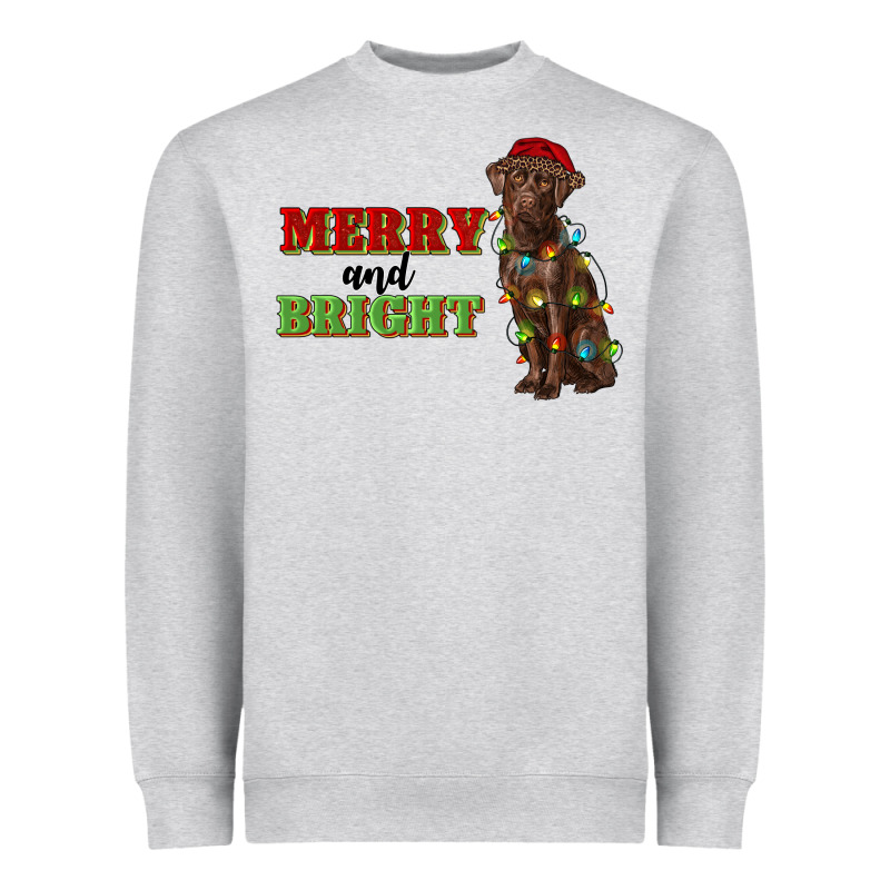 Merry And Bright Labrador Heavyweight Sweatshirt by RanaPortraitStore | Teevron