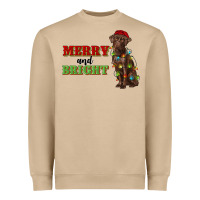 Mushroom merry and bright labrador Heavyweight Sweatshirt - RanaPortraitStore
