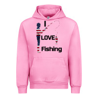 Fuchsia Pink I love fishing Urban Hoodie - Bettercallsaul