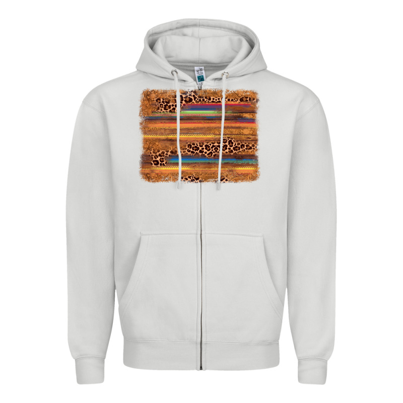 Leopard Serape Background Zipper Hoodie by AdoDesignShop | Teevron