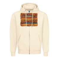 Sandshell leopard serape background Zipper Hoodie - AdoDesignShop