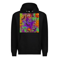 Black halloween party seamless pattern Premium Hoodie - BundleAndBundleShop