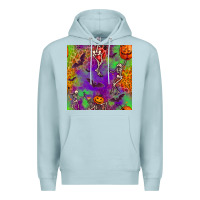 Blue Mist halloween party seamless pattern Premium Hoodie - BundleAndBundleShop