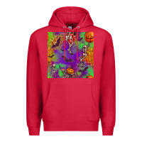 Cardinal halloween party seamless pattern Premium Hoodie - BundleAndBundleShop