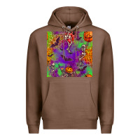 Chestnut halloween party seamless pattern Premium Hoodie - BundleAndBundleShop