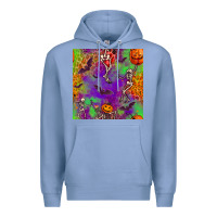 Colony Blue halloween party seamless pattern Premium Hoodie - BundleAndBundleShop