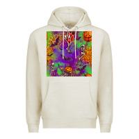 Oatmeal Heather halloween party seamless pattern Premium Hoodie - BundleAndBundleShop