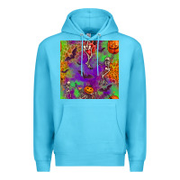 Ocean Blue halloween party seamless pattern Premium Hoodie - BundleAndBundleShop