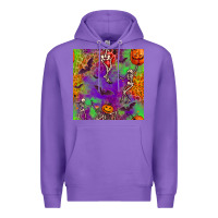 Purple halloween party seamless pattern Premium Hoodie - BundleAndBundleShop