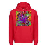 Red halloween party seamless pattern Premium Hoodie - BundleAndBundleShop