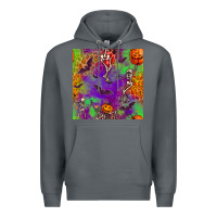 Rock halloween party seamless pattern Premium Hoodie - BundleAndBundleShop