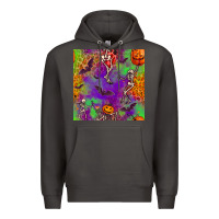 Smoke halloween party seamless pattern Premium Hoodie - BundleAndBundleShop