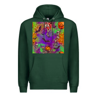 Sports Green halloween party seamless pattern Premium Hoodie - BundleAndBundleShop
