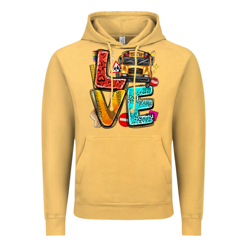Love School Bus Vintage Hoodie by texasbilliewilder | Teevron