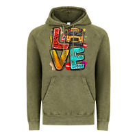 Vintage Olive love school bus Vintage Hoodie - texasbilliewilder