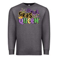 Charcoal Heather mardi gras queen Premium Sweatshirt - MaliasSmallBusiness