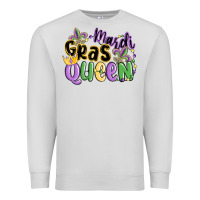 Dove Grey mardi gras queen Premium Sweatshirt - MaliasSmallBusiness