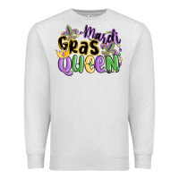 Oatmeal Heather mardi gras queen Premium Sweatshirt - MaliasSmallBusiness