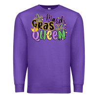 Purple mardi gras queen Premium Sweatshirt - MaliasSmallBusiness