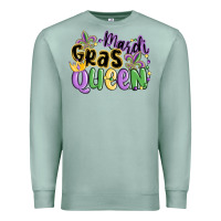 Seafoam mardi gras queen Premium Sweatshirt - MaliasSmallBusiness