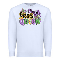 White mardi gras queen Premium Sweatshirt - MaliasSmallBusiness