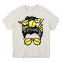 Cream softball mom Heavy Core Tee - RacoonDesign