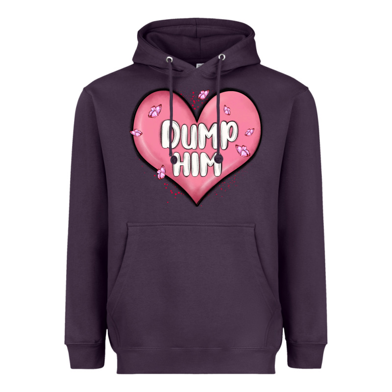 Dump Him Valentines Day Heavyweight Hoodie by MaliasSmallBusiness | Teevron