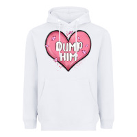 White dump him valentines day Heavyweight Hoodie - MaliasSmallBusiness