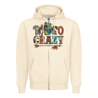 Rodeo Crazy Bucking Bronco Cowboy Zipper Hoodie | Teevron